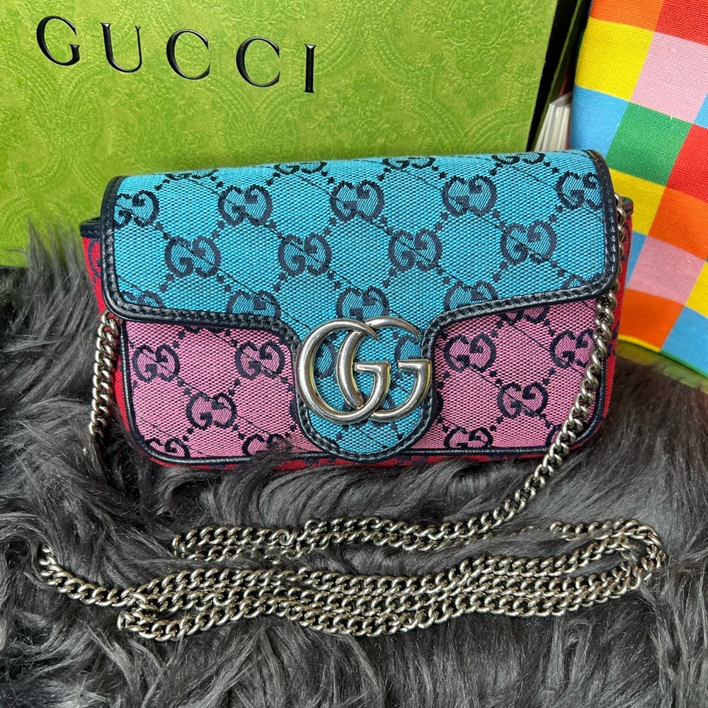 (New) GG Marmont Multicolor super mini bag
 🌈 (Limited edition)